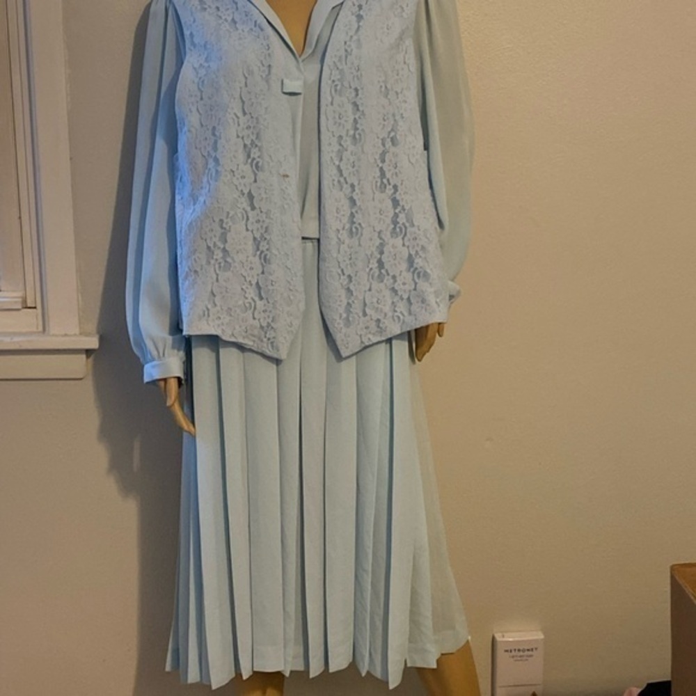 Liz Roberts vintage pleaded dress size 12